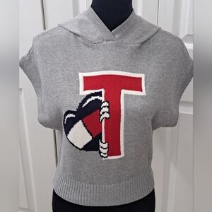 NWT Tommy Hilfiger Peeking Cropped Sweater With A Hood    Size S